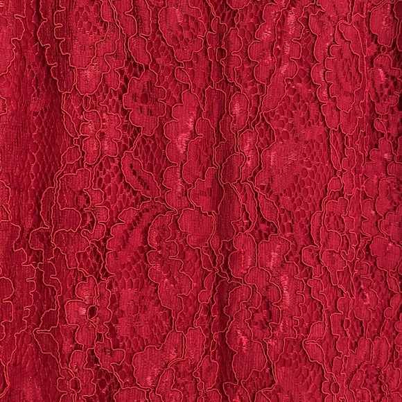 Sweet Modesty women’s red lace pencil skirt - Picture 4 of 6